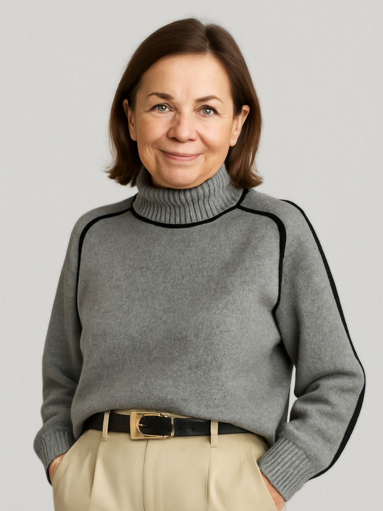 Louise | Contrast Trim Sweater