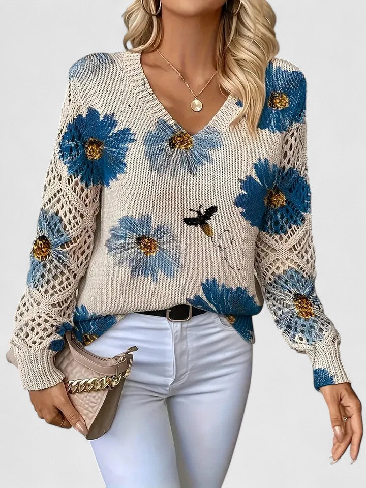 Aurelie | Delicate Floral Sweater